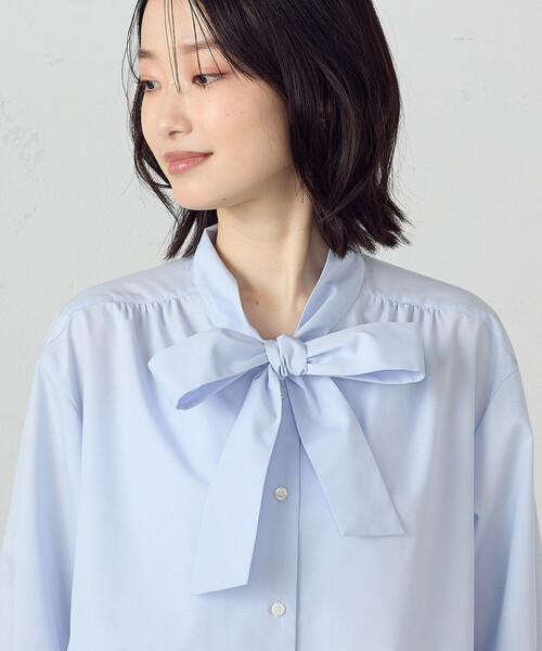 Yves Saint Laurent コットンブラウス ボウタイ 34 中古・古着通販】Saint Laurent Paris (サンローランパリ