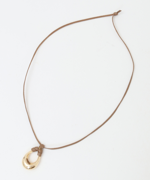 MELROSE claire（メルローズ クレール）の「【ドロップパーツネックレス】（ネックレス・レディース・ベージュ/ブラック・FREE）」の5枚目の写真