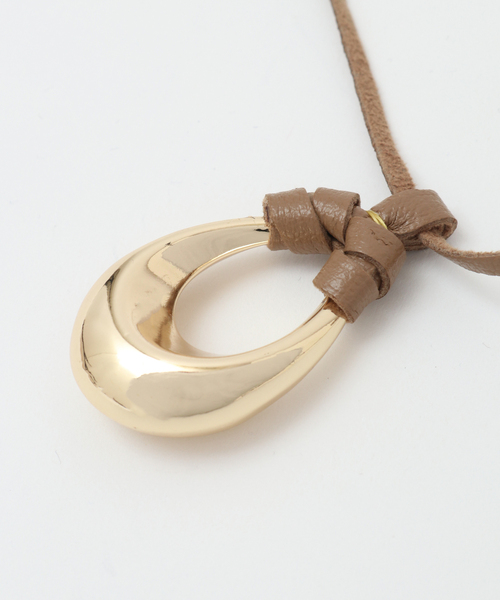 MELROSE claire（メルローズ クレール）の「【ドロップパーツネックレス】（ネックレス・レディース・ベージュ/ブラック・FREE）」の7枚目の写真