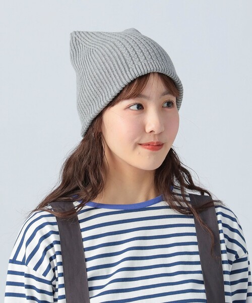 BEAMS HEART(ビームスハート)の「猫耳 ワッチキャップ(ニットキャップ/ビーニー・レディース・グレー/チャコールグレー/ベージュ・ONE SIZE)」の3枚目の写真