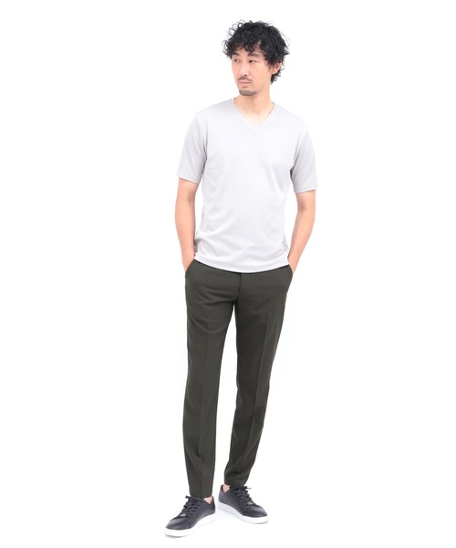 HIGH STREET(ハイストリート)の「HIGH STREET∴リフラクスエコストレッチイージーパンツ(スラックス・メンズ・グレー系その他2/ネイビー・L/M/LL)」の12枚目の写真