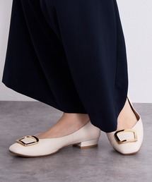 HIMIKO | 【Made in Japan】【HIMIKO】スクエアバックルローヒールパンプス/651110(パンプス)