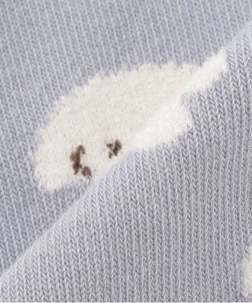 LOVETOXIC（ラブトキシック）の「ワンチャン柄クルーソックス（ソックス/靴下・キッズ・ブラック/サックスブルー/オフホワイト・F）」の6枚目の写真