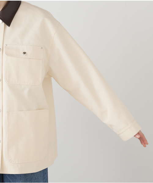 Spick & Span(スピックアンドスパン)の「ドライコットンキャンバスカーバーオール(カバーオール・レディース・ベージュ/アイボリー・38/36)」の21枚目の写真