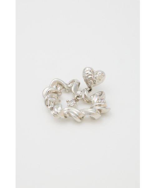 SLY（スライ）の「HEART HOOP P/EARRING ハート フープ ピアス（ピアス（両耳用）・レディース・ゴールド/シルバー・FREE）」の5枚目の写真