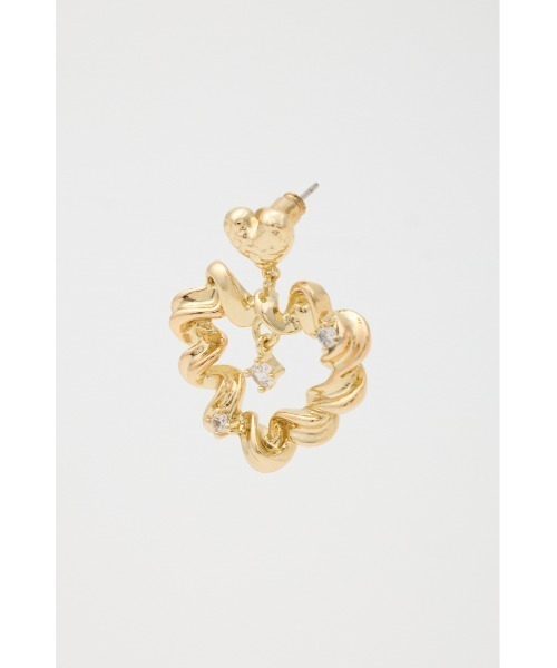 SLY（スライ）の「HEART HOOP P/EARRING ハート フープ ピアス（ピアス（両耳用）・レディース・ゴールド/シルバー・FREE）」の8枚目の写真