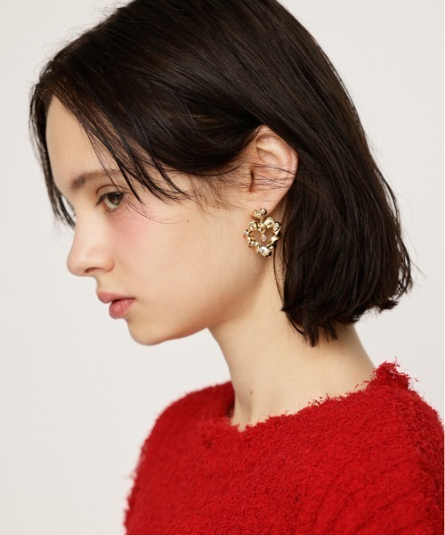 SLY（スライ）の「HEART HOOP P/EARRING ハート フープ ピアス（ピアス（両耳用）・レディース・ゴールド/シルバー・FREE）」の12枚目の写真