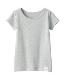 無印良品(ムジルシリョウヒン)のベビー フライス編みクルーネック半袖Tシャツ【インナー】(インナーウェア/肌着)
