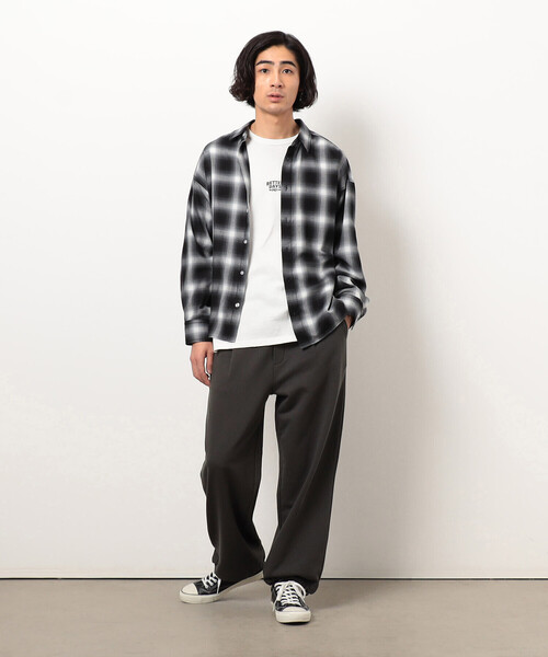 Purple&Yellow（パープルアンドイエロー）の「裏毛タックパンツ（その他パンツ・メンズ・オートミール/チャコール・X-SMALL/SMALL/MEDIUM/LARGE）」の12枚目の写真