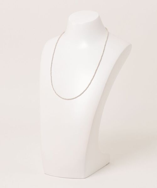 Harpo(アルポ)の「【Harpo/アルポ】シルバー ネックレス ナバホパール ビーズ2㎜/全長21㎝(ネックレス・レディース・シルバー・FREE)」の2枚目の写真