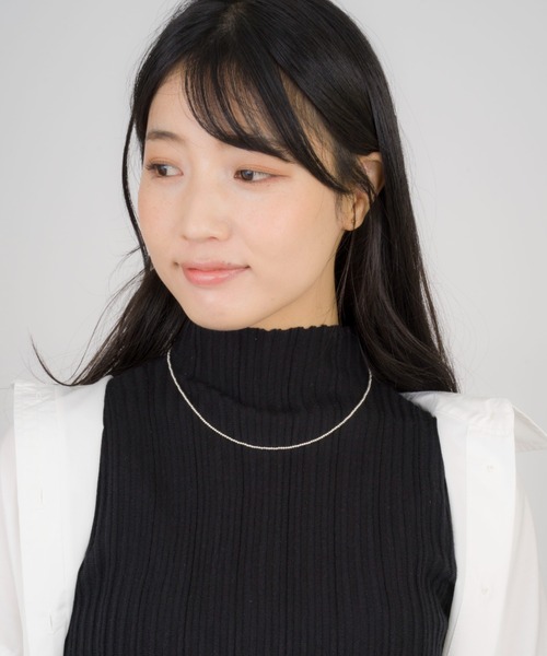 Harpo(アルポ)の「【Harpo/アルポ】シルバー ネックレス ナバホパール ビーズ2㎜/全長21㎝(ネックレス・レディース・シルバー・FREE)」の1枚目の写真