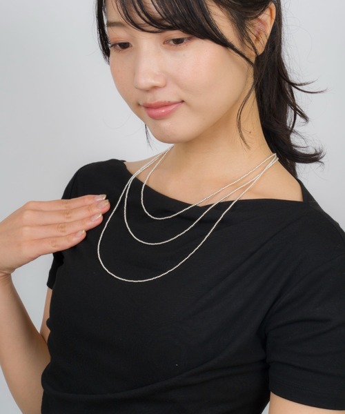 Harpo(アルポ)の「【Harpo/アルポ】シルバー ネックレス ナバホパール ビーズ2㎜/全長21㎝(ネックレス・レディース・シルバー・FREE)」の6枚目の写真