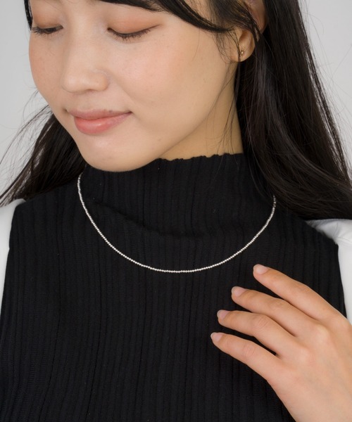 Harpo(アルポ)の「【Harpo/アルポ】シルバー ネックレス ナバホパール ビーズ2㎜/全長21㎝(ネックレス・レディース・シルバー・FREE)」の10枚目の写真