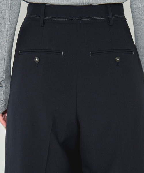 PUBLIC TOKYO（パブリックトウキョウ）の「ミコウールラップパンツ（スラックス・レディース・ネイビー/ベージュ・1/3/2）」の5枚目の写真