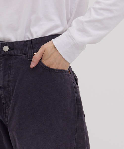 Jieda（ジエダ）の「DRAPE OVER DUCK PANTS（デニムパンツ・メンズ・ブラウン/ブラック・1/2）」の9枚目の写真