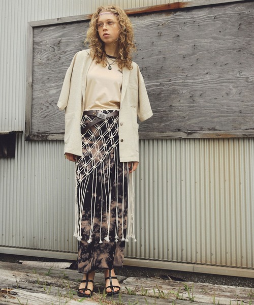 ROSE BUD（ローズバッド）の「(mag.by c)BLEACH＆TIE DYE SKIRT