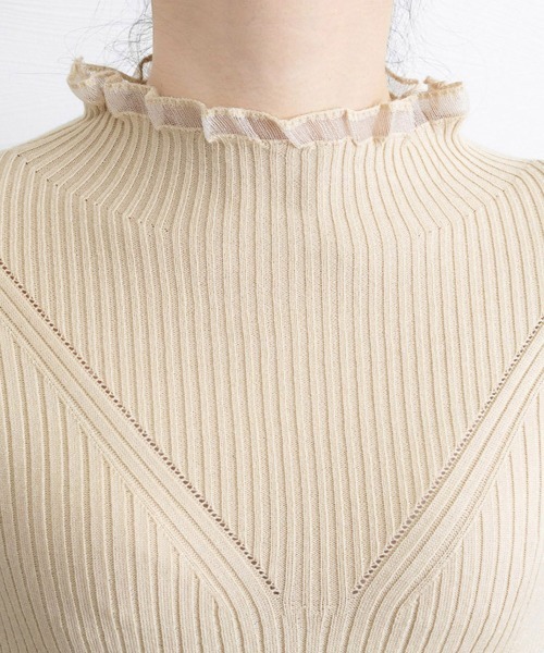 Miniministore(ミニミニストア)の「ニットトップス プチハイネックニットソー(ニット/セーター・レディース・ブルー/イエロー/ブラック/ホワイト/ベージュ・FREE)」の19枚目の写真