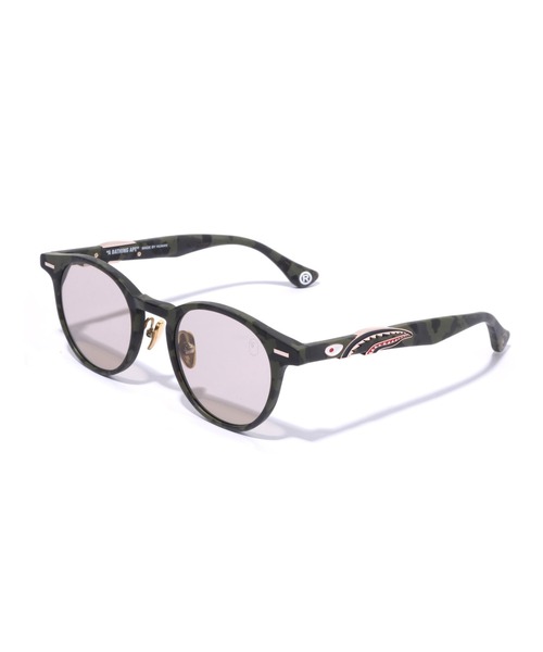 A BATHING APE(アベイシングエイプ)の「SHARK SUNGLASSES #4(サングラス・メンズ・ブラック/グリーン・FREE)」の2枚目の写真