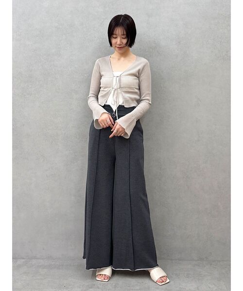 LAGUNAMOON（ラグナムーン）の「スパークラメリボンニットカーディガン（カーディガン/ボレロ・レディース・ライトグレー/ブラック/レッド/アイボリー・FREE）」の20枚目の写真