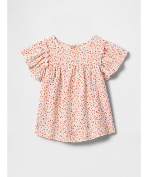 GAP(ギャップ)の「babyGap リネン混 フラッタースリーブ トップス(Tシャツ/カットソー・キッズ・マルチ/オフホワイト・105cm/100cm/95cm/90cm/80cm/70cm/110cm)」の3枚目の写真