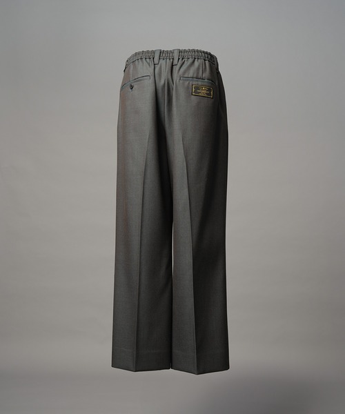 MAISON SPECIAL（メゾンスペシャル）の「《UNISEX》4 Colors Chambray Washable Wool Prime-Wide Two Tuck Wide Pants/4色シャンブレーウォッシャブルウールプライムワイドツータックワイドパンツ【MAISON SPECIAL/メゾンスペシャル】（スラックス・メンズ・チャコールグレー/ライトブルー/ブラック/グレー/ブルー/ダークブラック/サックスブルー・1/2/0）」の12枚目の写真