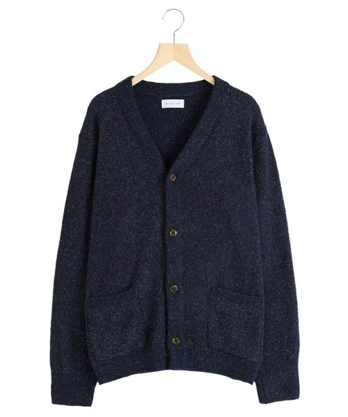 BALLAST ARK（バラストアーク）の「BALLAST ARK / バラストアーク：PILE LAME KNIT CARDIGAN：BA11-KC01[AST]（カーディガン/ボレロ・メンズ・ネイビー/ベージュ/ブラック・L/M）」の3枚目の写真