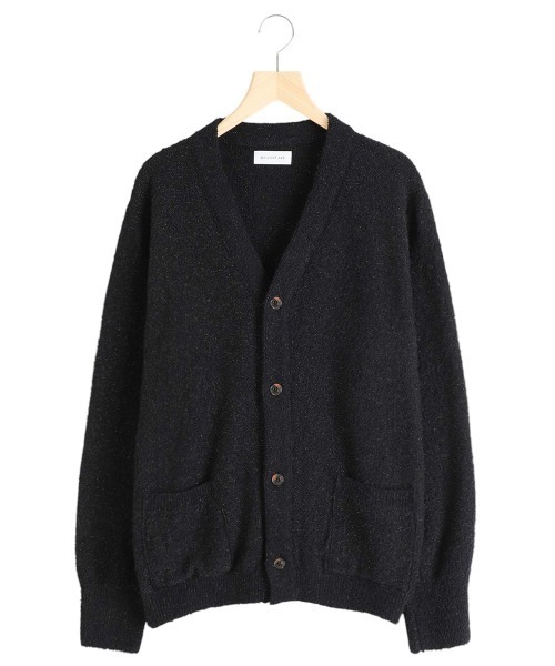 BALLAST ARK（バラストアーク）の「BALLAST ARK / バラストアーク：PILE LAME KNIT CARDIGAN：BA11-KC01[AST]（カーディガン/ボレロ・メンズ・ネイビー/ベージュ/ブラック・L/M）」の2枚目の写真