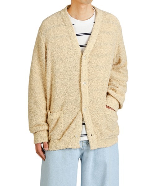 BALLAST ARK（バラストアーク）の「BALLAST ARK / バラストアーク：PILE LAME KNIT CARDIGAN：BA11-KC01[AST]（カーディガン/ボレロ・メンズ・ネイビー/ベージュ/ブラック・L/M）」の18枚目の写真