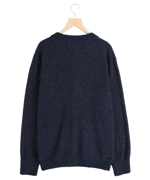 BALLAST ARK（バラストアーク）の「BALLAST ARK / バラストアーク：PILE LAME KNIT CARDIGAN：BA11-KC01[AST]（カーディガン/ボレロ・メンズ・ネイビー/ベージュ/ブラック・L/M）」の4枚目の写真