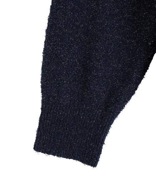 BALLAST ARK（バラストアーク）の「BALLAST ARK / バラストアーク：PILE LAME KNIT CARDIGAN：BA11-KC01[AST]（カーディガン/ボレロ・メンズ・ネイビー/ベージュ/ブラック・L/M）」の7枚目の写真