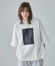 【Spielio】Double face graphic print short sleeved T-shirt/ダブルフェイスグラフィックプリント半袖Tシャツ