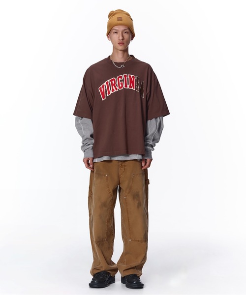 Jieda(ジエダ)の「DUCK DOUBLE KNEE PANTS(デニムパンツ・メンズ・ブラウン/ブラック・1/2)」の4枚目の写真