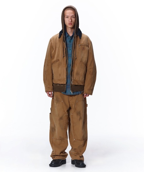 Jieda(ジエダ)の「DUCK DOUBLE KNEE PANTS(デニムパンツ・メンズ・ブラウン/ブラック・1/2)」の5枚目の写真