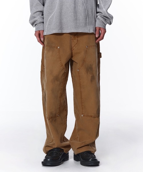 Jieda(ジエダ)の「DUCK DOUBLE KNEE PANTS(デニムパンツ・メンズ・ブラウン/ブラック・1/2)」の6枚目の写真