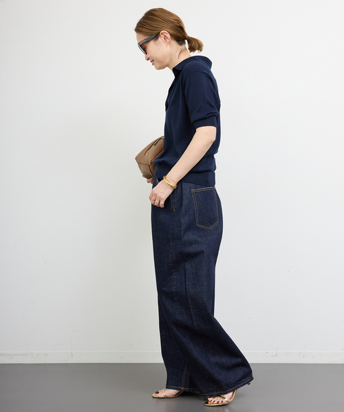 Deuxieme Classe(ドゥーズィエムクラス)の「SOIE POLOSHIRT(ニット/セーター・レディース・ネイビー・FREE)」の14枚目の写真