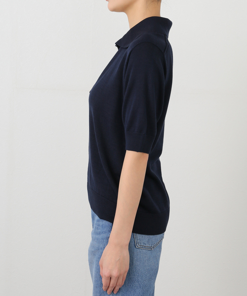 Deuxieme Classe(ドゥーズィエムクラス)の「SOIE POLOSHIRT(ニット/セーター・レディース・ネイビー・FREE)」の11枚目の写真