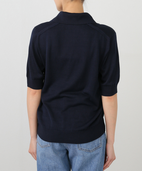 Deuxieme Classe(ドゥーズィエムクラス)の「SOIE POLOSHIRT(ニット/セーター・レディース・ネイビー・FREE)」の10枚目の写真