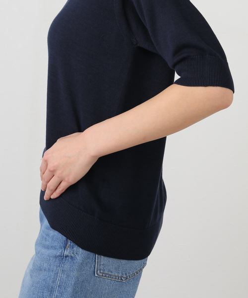 Deuxieme Classe(ドゥーズィエムクラス)の「SOIE POLOSHIRT(ニット/セーター・レディース・ネイビー・FREE)」の7枚目の写真