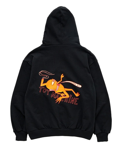 TOY　MACHINE（トイ　マシーン）の「TM HEAVY WEIGHT LEMME GO SWEAT ZIP PARKA（パーカー・メンズ・ブラック/ライトグレー・M/L/XL）」の4枚目の写真