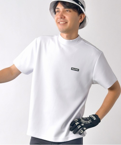 未使用品【23区ゴルフ】メンズ　モックネックカットソー　Mサイズ　ホワイト アンダーアーマー（UNDER ARMOUR）（メンズ）ゴルフウェア