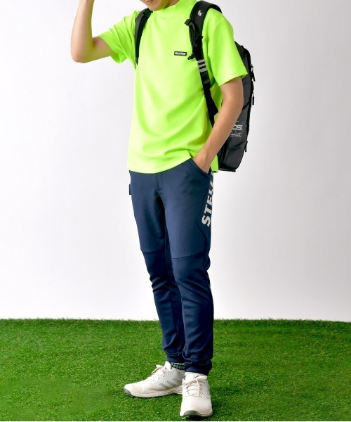stella77golf(ステラセブンティーンセブンゴルフ)の「蛍光カラーゴルフモックネック半袖T(Tシャツ/カットソー・メンズ・ブラック/ホワイト/オレンジ系/イエロー系・MEDIUM/LARGE/X-LARGE/XX-LARGE)」の10枚目の写真