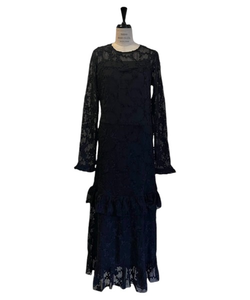 HONEY MI HONEY(ハニーミーハニー)の「molle embroidery lace long one-piece(ワンピース・レディース・オフホワイト/ピンク/ブラック・FREE)」の1枚目の写真
