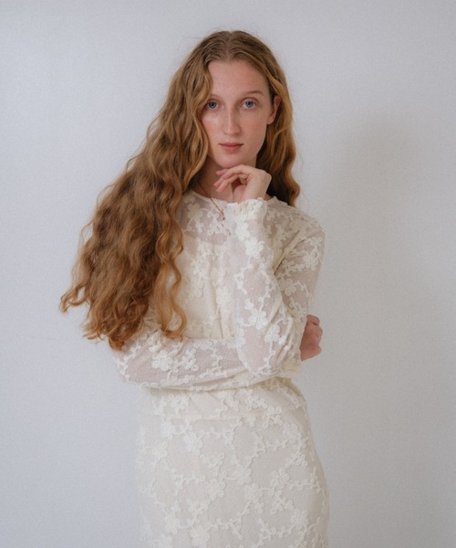 HONEY MI HONEY(ハニーミーハニー)の「molle embroidery lace long one-piece(ワンピース・レディース・オフホワイト/ピンク/ブラック・FREE)」の5枚目の写真