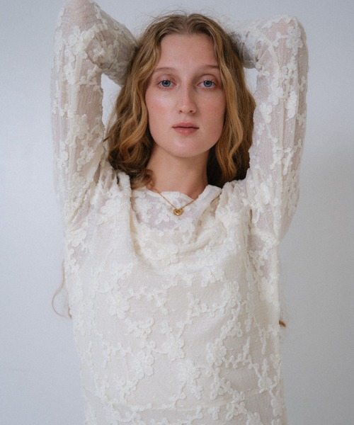 HONEY MI HONEY(ハニーミーハニー)の「molle embroidery lace long one-piece(ワンピース・レディース・オフホワイト/ピンク/ブラック・FREE)」の6枚目の写真
