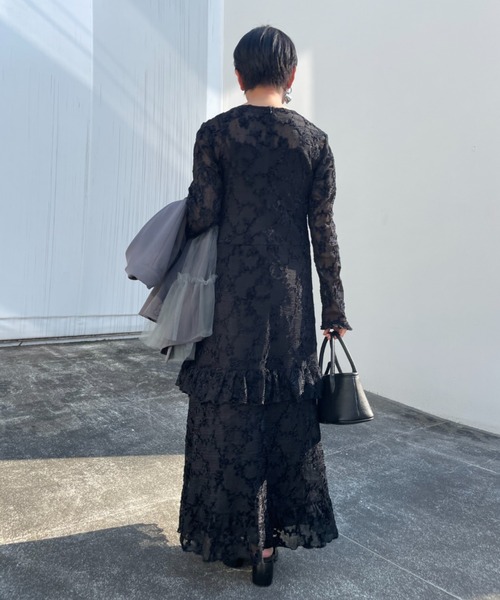 HONEY MI HONEY(ハニーミーハニー)の「molle embroidery lace long one-piece(ワンピース・レディース・オフホワイト/ピンク/ブラック・FREE)」の18枚目の写真