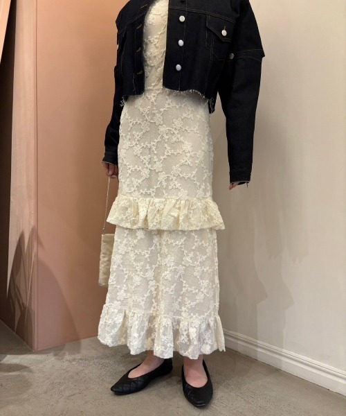 HONEY MI HONEY(ハニーミーハニー)の「molle embroidery lace long one-piece(ワンピース・レディース・オフホワイト/ピンク/ブラック・FREE)」の20枚目の写真
