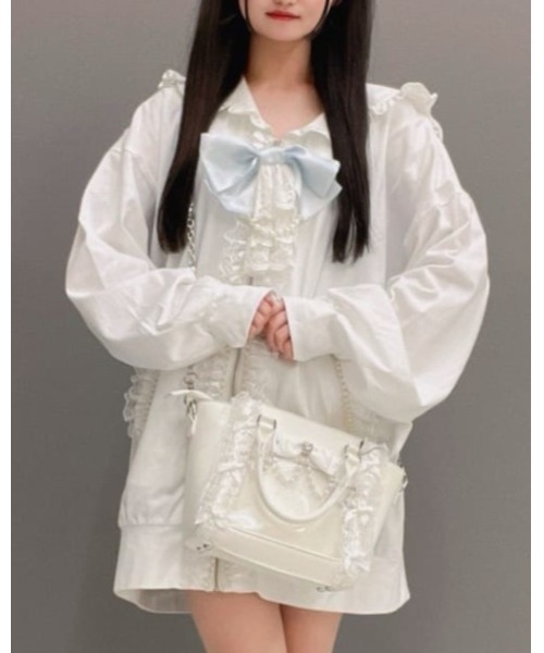 Ank Rouge（アンクルージュ）の「うさちゃんセーラーパーカー（Tシャツ/カットソー・レディース・ピンク/ホワイト/ブラック・M）」の2枚目の写真