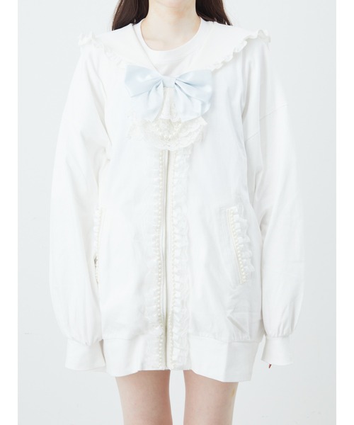 Ank Rouge（アンクルージュ）の「うさちゃんセーラーパーカー（Tシャツ/カットソー・レディース・ピンク/ホワイト/ブラック・M）」の4枚目の写真