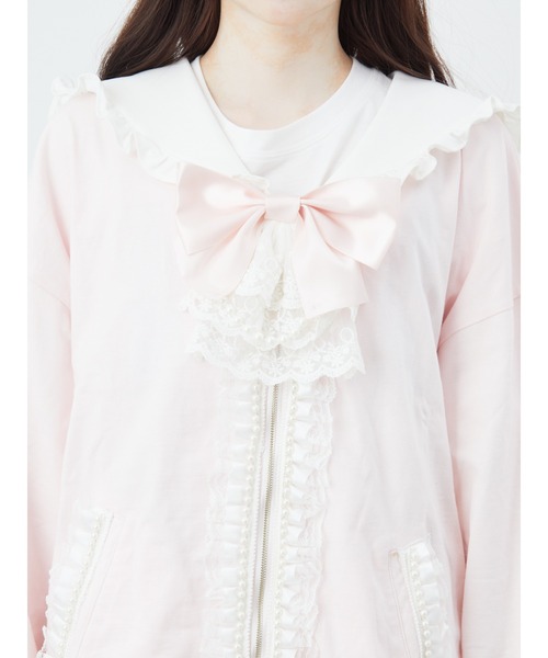 Ank Rouge（アンクルージュ）の「うさちゃんセーラーパーカー（Tシャツ/カットソー・レディース・ピンク/ホワイト/ブラック・M）」の8枚目の写真
