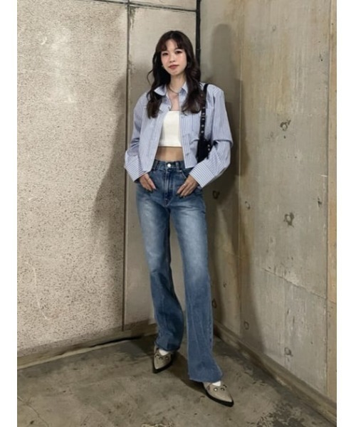 SLY（スライ）の「【WEB限定】J/W SEMI FLARE PT ジャスト